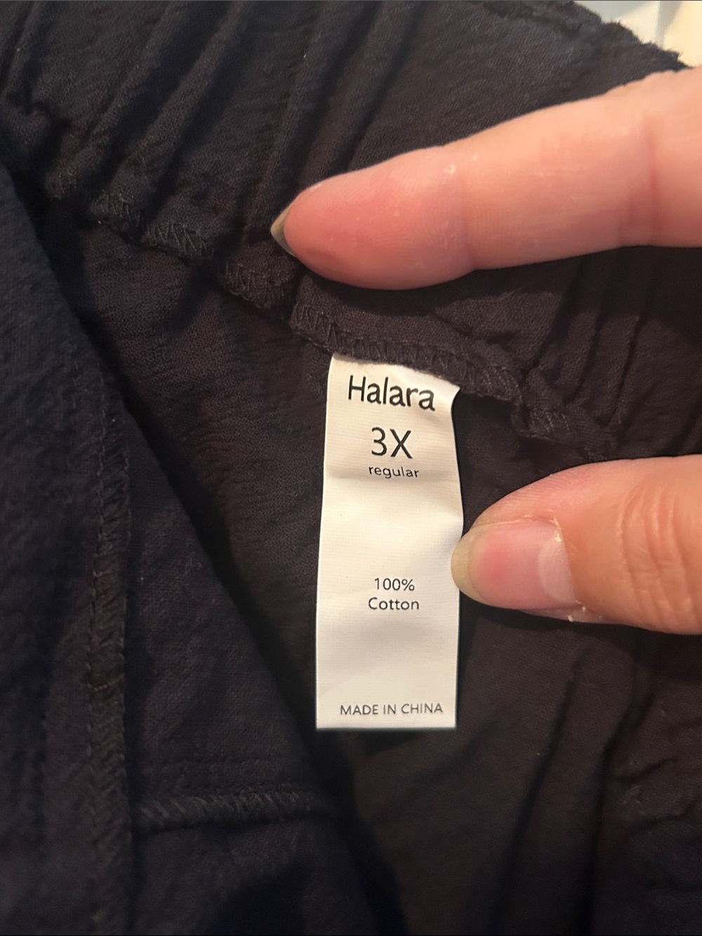 HALARA Wide Leg 100% Cotton Pants NWT - Picture 3 of 7